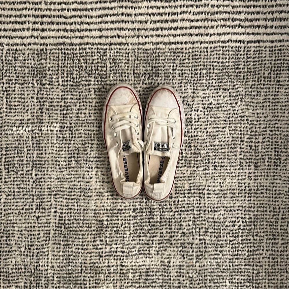 Slip on - faux lace white converse